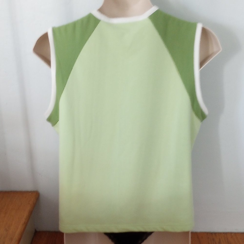 FUDA Light Green Sleeveless Tank Top XL - Picture 2 of 4
